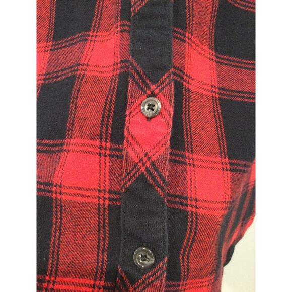 Vintage Woolrich Mens Flannel Button Up Shirt Size XL Red Buffalo Check Cabin - Picture 9 of 9